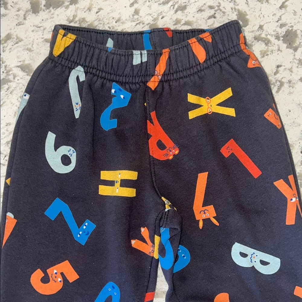 Cat & Jack Black Numeric Print Sweatpants